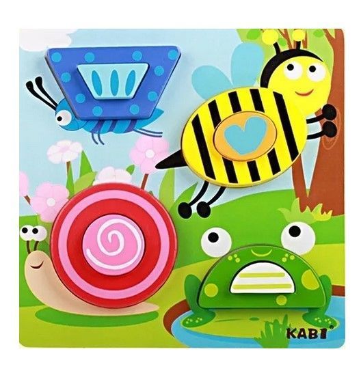 Juego Didáctico Madera 5 Puzzles Encaje Montessori-2