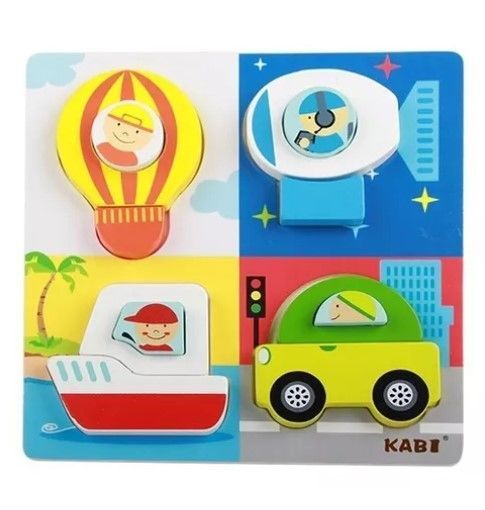 Juego Didáctico Madera 5 Puzzles Encaje Montessori-3