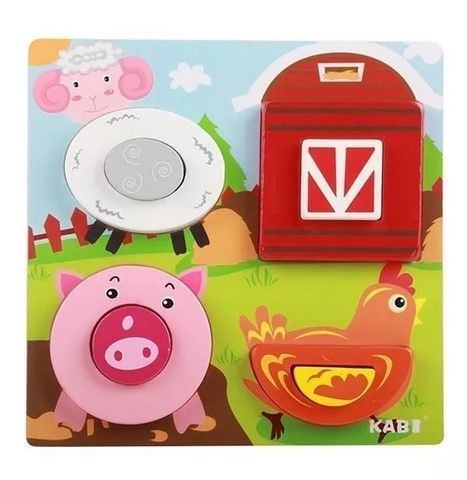 Juego Didáctico Madera 5 Puzzles Encaje Montessori-4