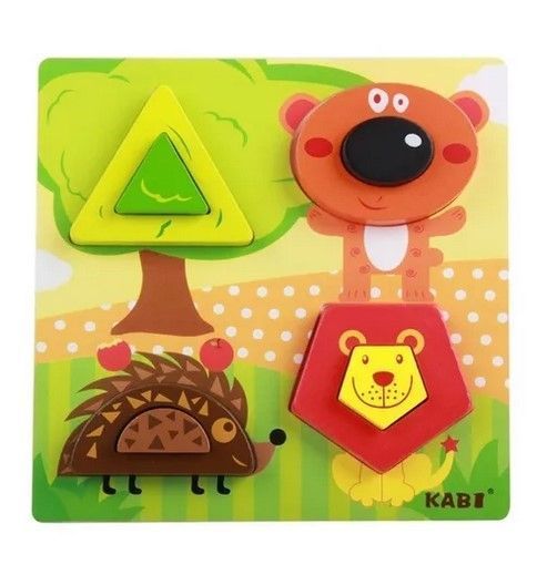Juego Didáctico Madera 5 Puzzles Encaje Montessori-5