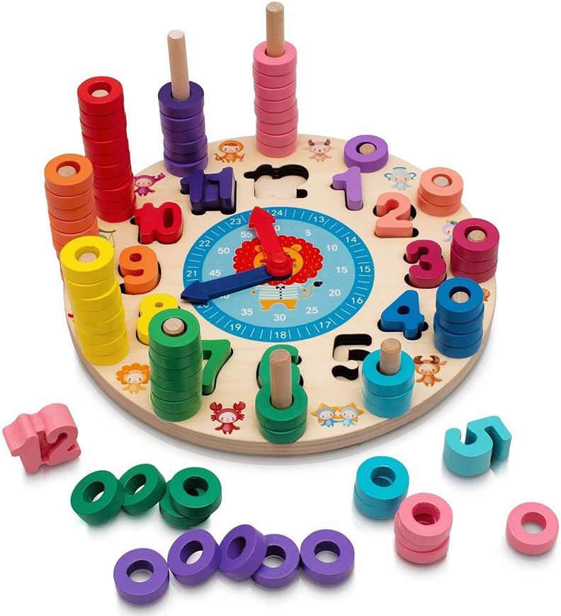 Juego Madera Reloj Encaje Zk-165