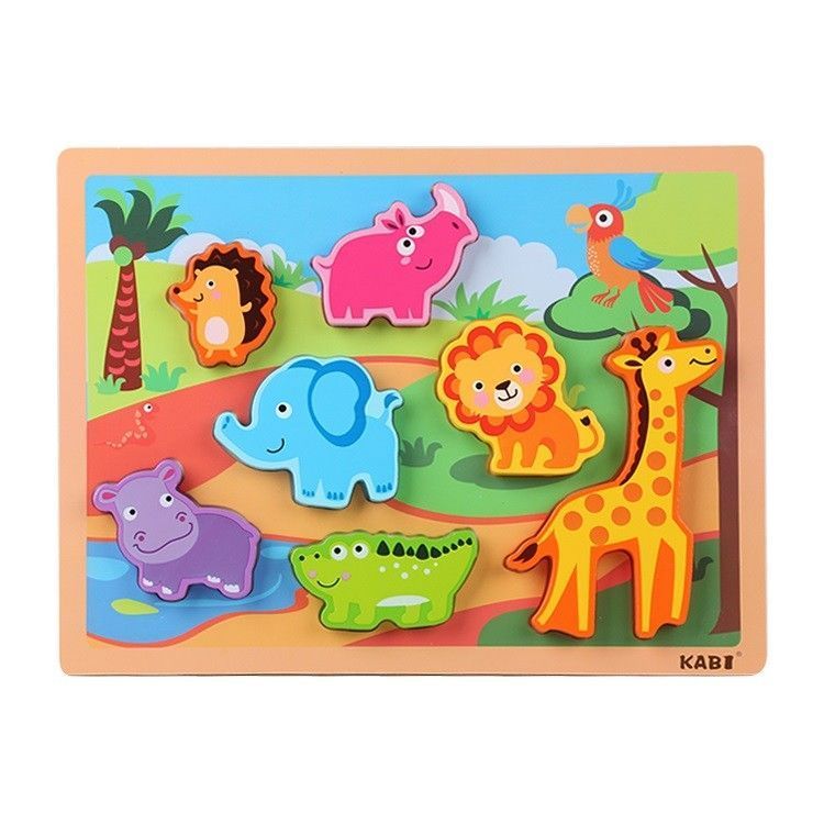 Juego Didactico Madera Tabla Encaje Selva