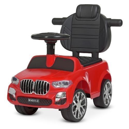 Correpasillos BMW Clásico Empuje Manual Luces y Sonidos Rojo-4