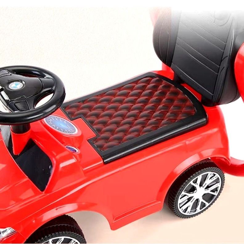 Correpasillos BMW Clásico Empuje Manual Luces y Sonidos Rojo-5
