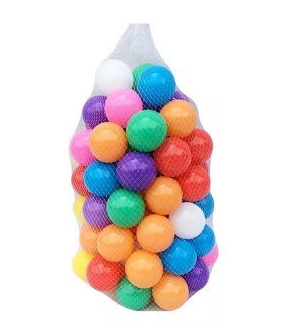 Pelotas Plásticas Colores para Piscina 100 Unidades 7 cm-0
