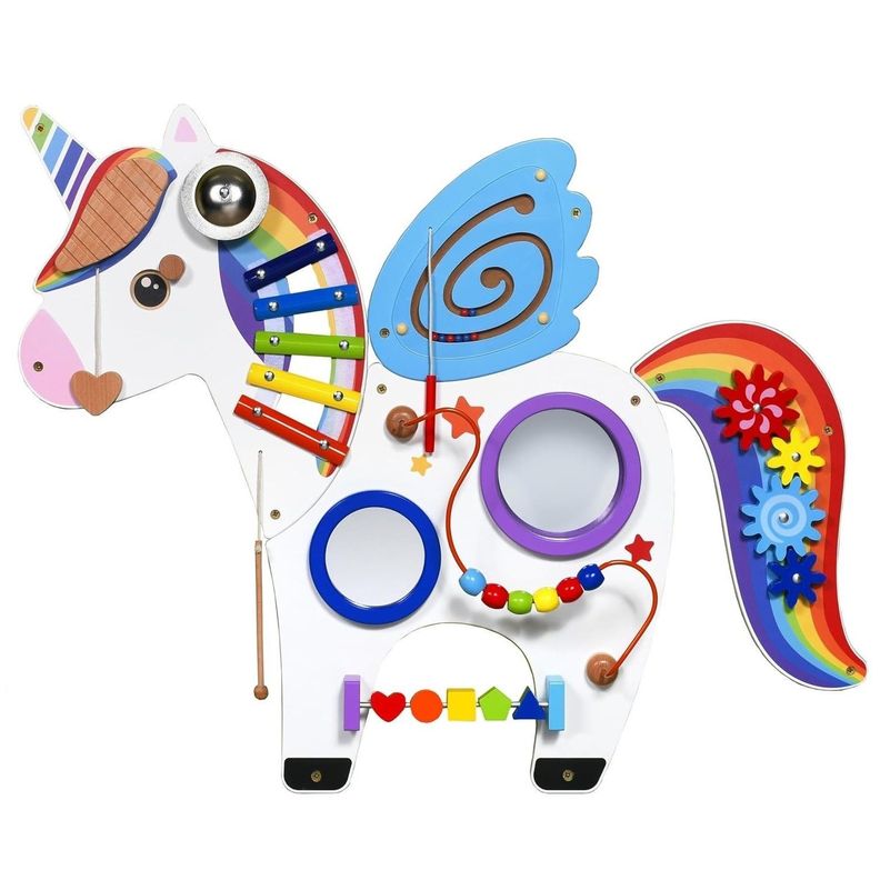 Juego Pared Madera Diseño Unicornio-0