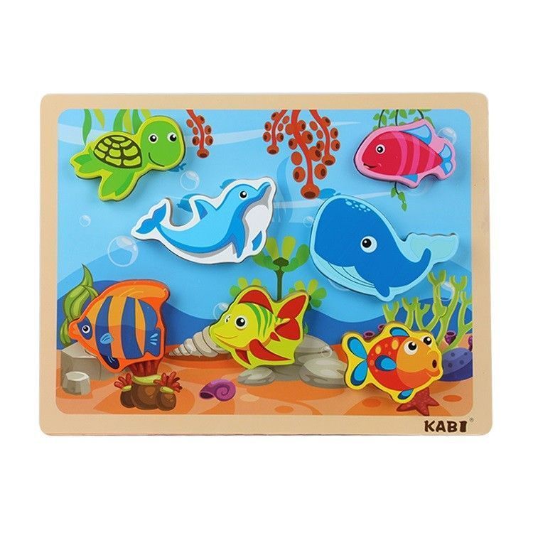 Juego Didactico Madera Tabla Encaje Marino