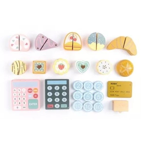 Juego Madera Encaje Set Pastelería Montessori-2