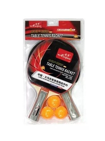 Set 2 Raquetas Ping Pong y 3 Pelotas-0