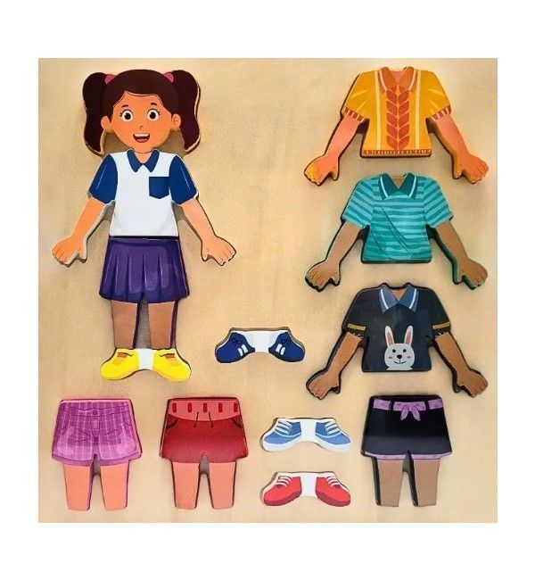 Juego de Vestir con Ropa Intercambiable y Pizarra Nina