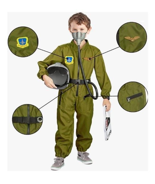 Disfraz y Accesorios Piloto Avión Combate-3
