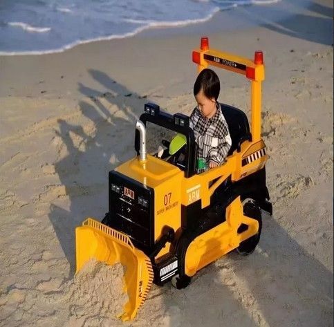 Auto A Batería Cargador Bulldog Excavador Construcción Grande-1