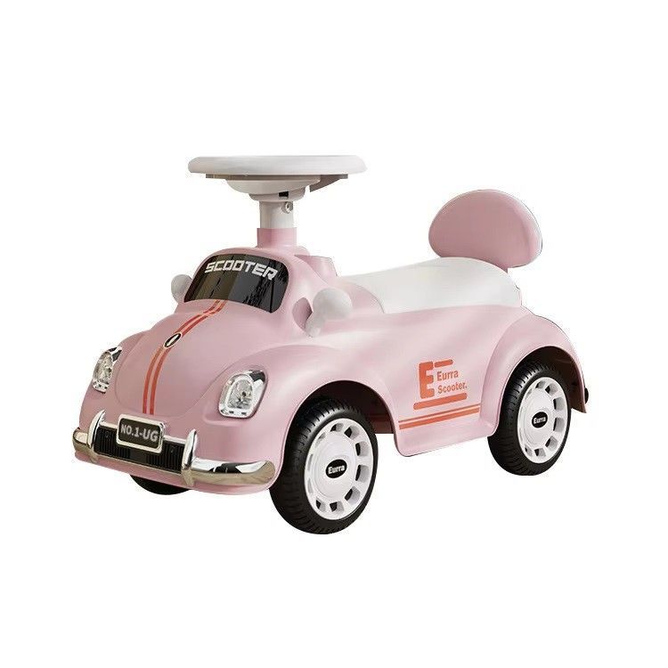 Correpasillos Auto Escarabajo Vintage Rosado-0
