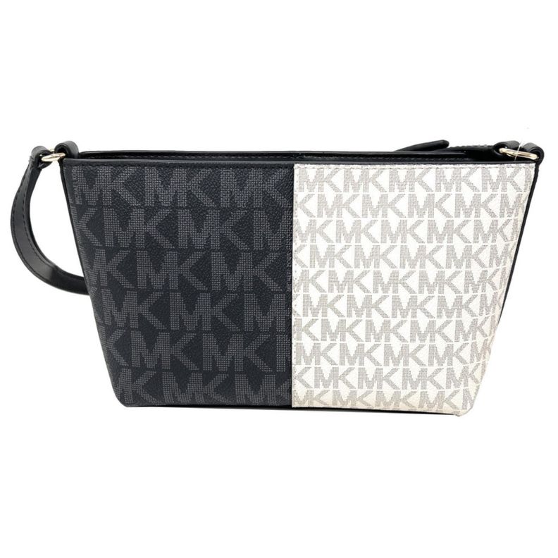 Crossbody Michael Kors Jet set small two-tone logo Negro/Blanco-1