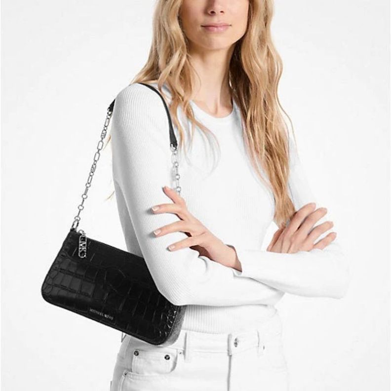 Cartera Michael Kors Pochette mediano cuero black de hombro-0