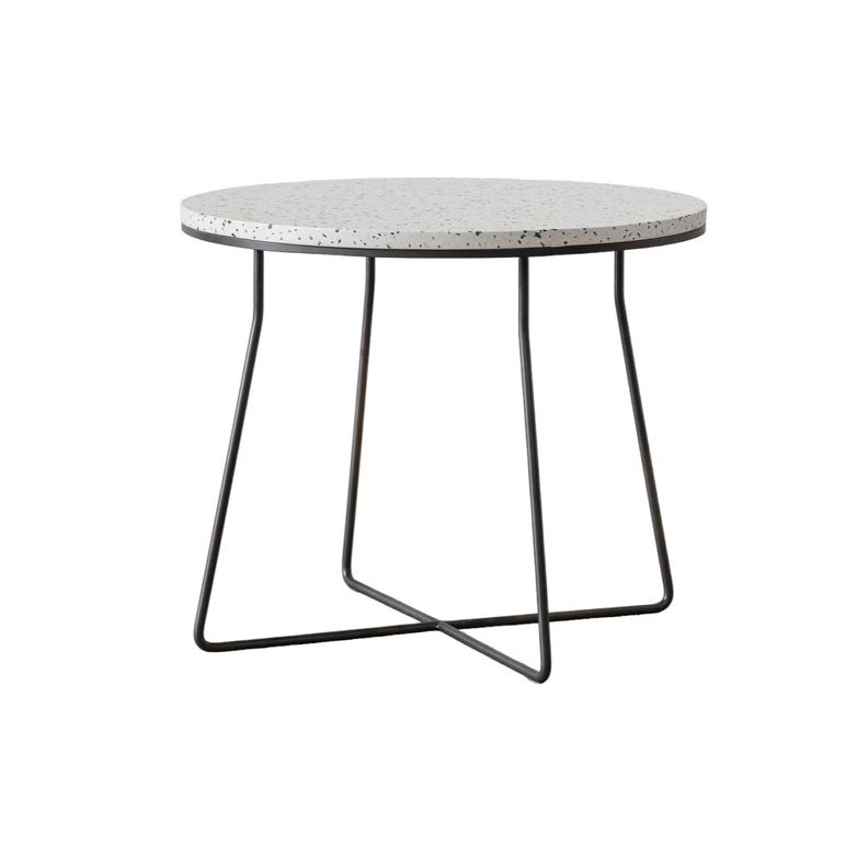 Mesa Lateral Terrazo Blanco 60-3
