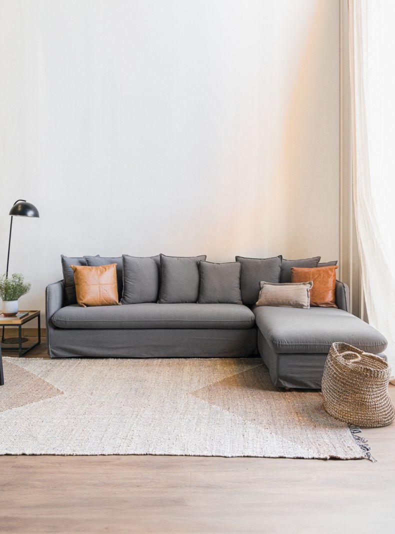 Sofa Jacinta Seccional Derecho Gris H New-0