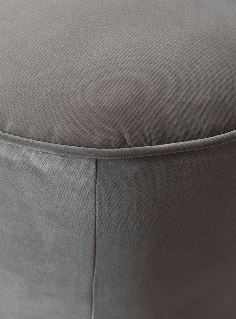 Pouf Lazario Velvet Gris Claro-1