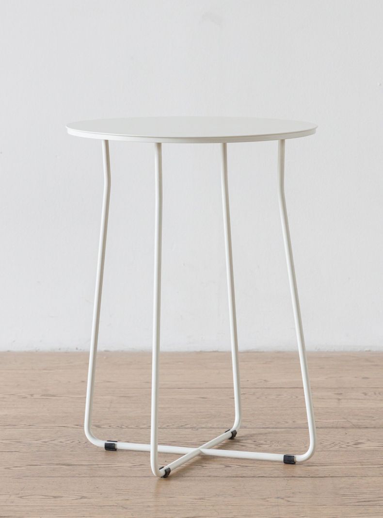 Mesa Lateral Marchena Circular Metal Blanca V-0