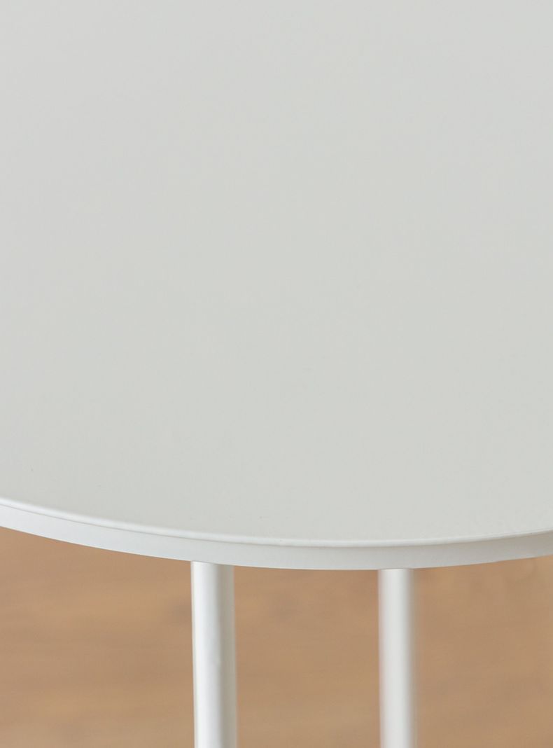 Mesa Lateral Marchena Circular Metal Blanca V-3