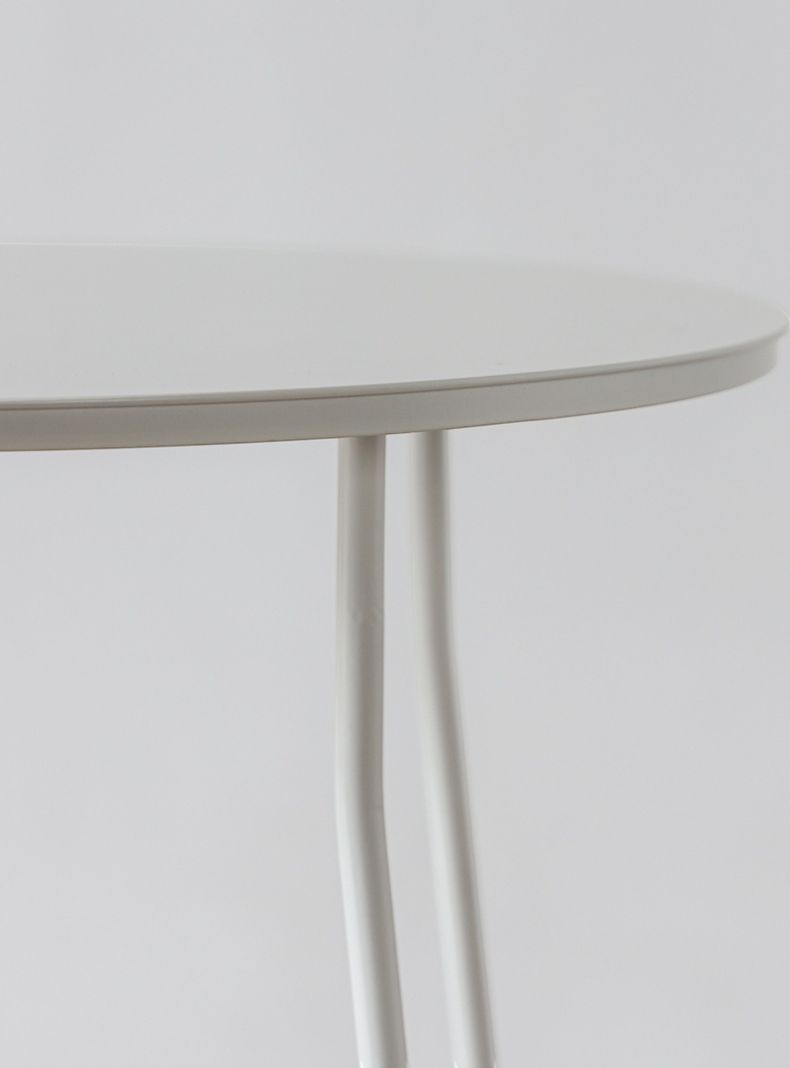 Mesa Lateral Marchena Circular Metal Blanca V-4