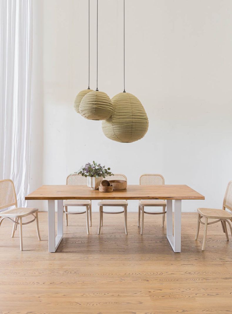 Mesa De Comedor Montblanc Blanca Roble 220-1