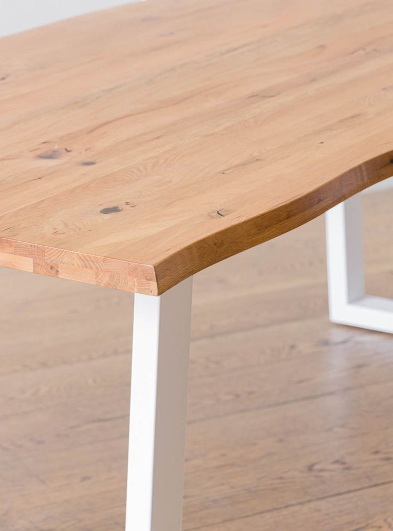 Mesa De Comedor Montblanc Blanca Roble 220-4