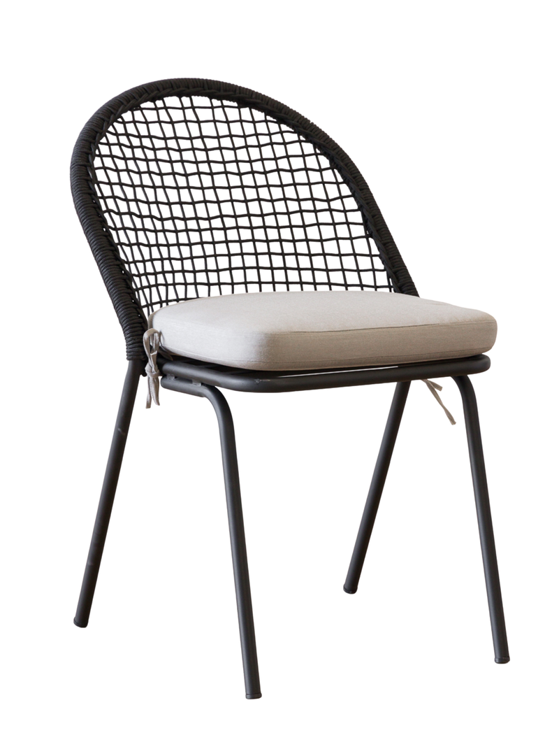 Silla Terraza Poly Negra-4