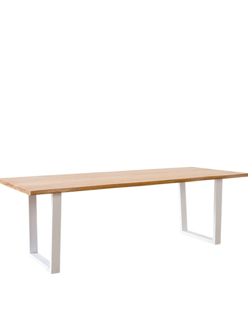 Mesa De Comedor Montblanc Blanca Roble 240-0