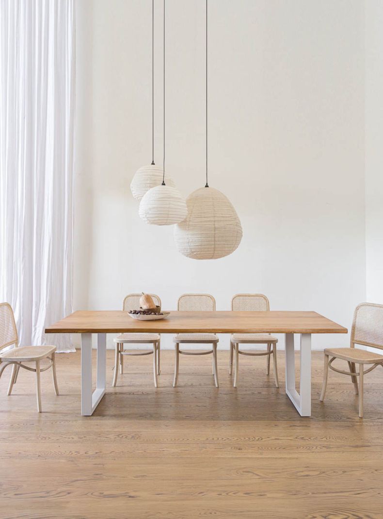 Mesa De Comedor Montblanc Blanca Roble 240-1