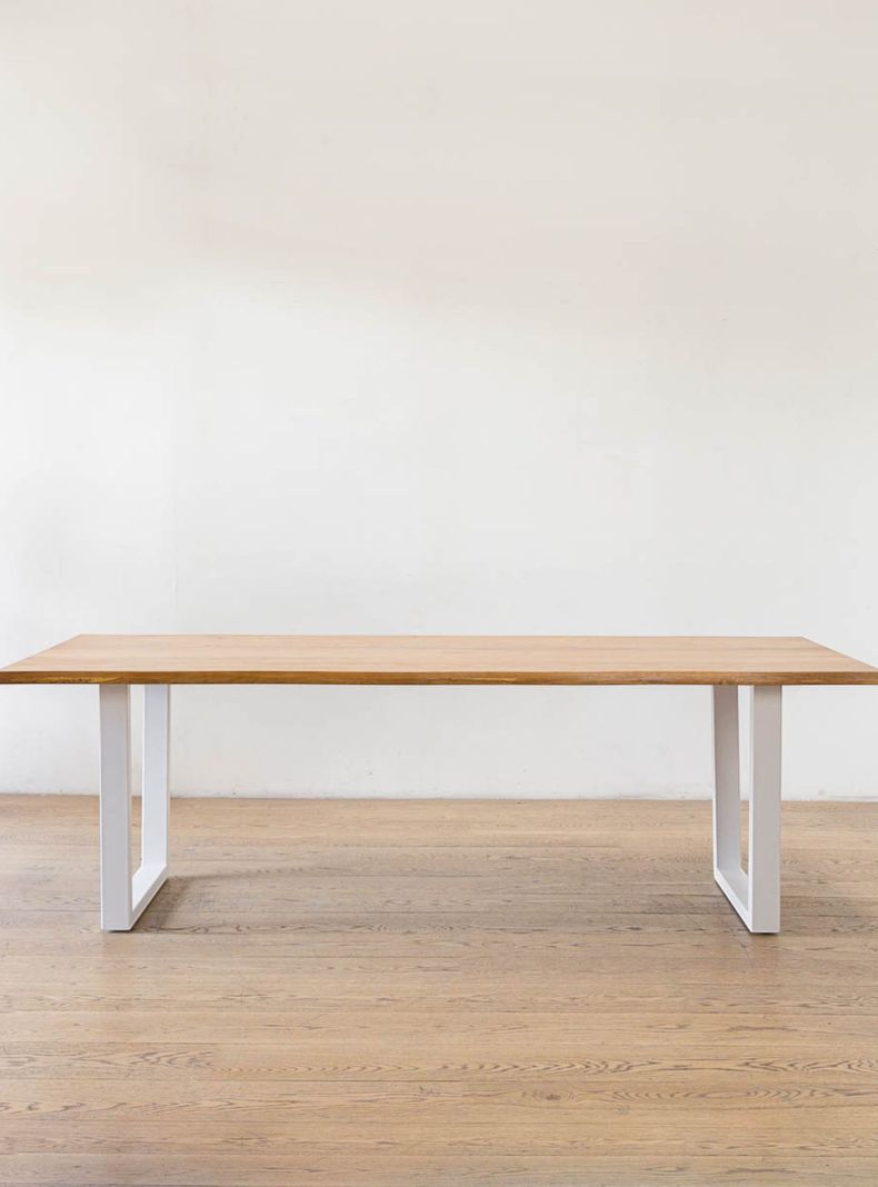 Mesa De Comedor Montblanc Blanca Roble 240-2