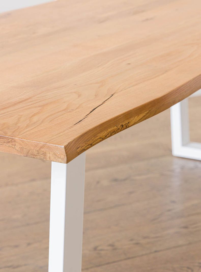Mesa De Comedor Montblanc Blanca Roble 240-3