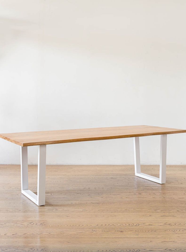 Mesa De Comedor Montblanc Blanca Roble 240-4