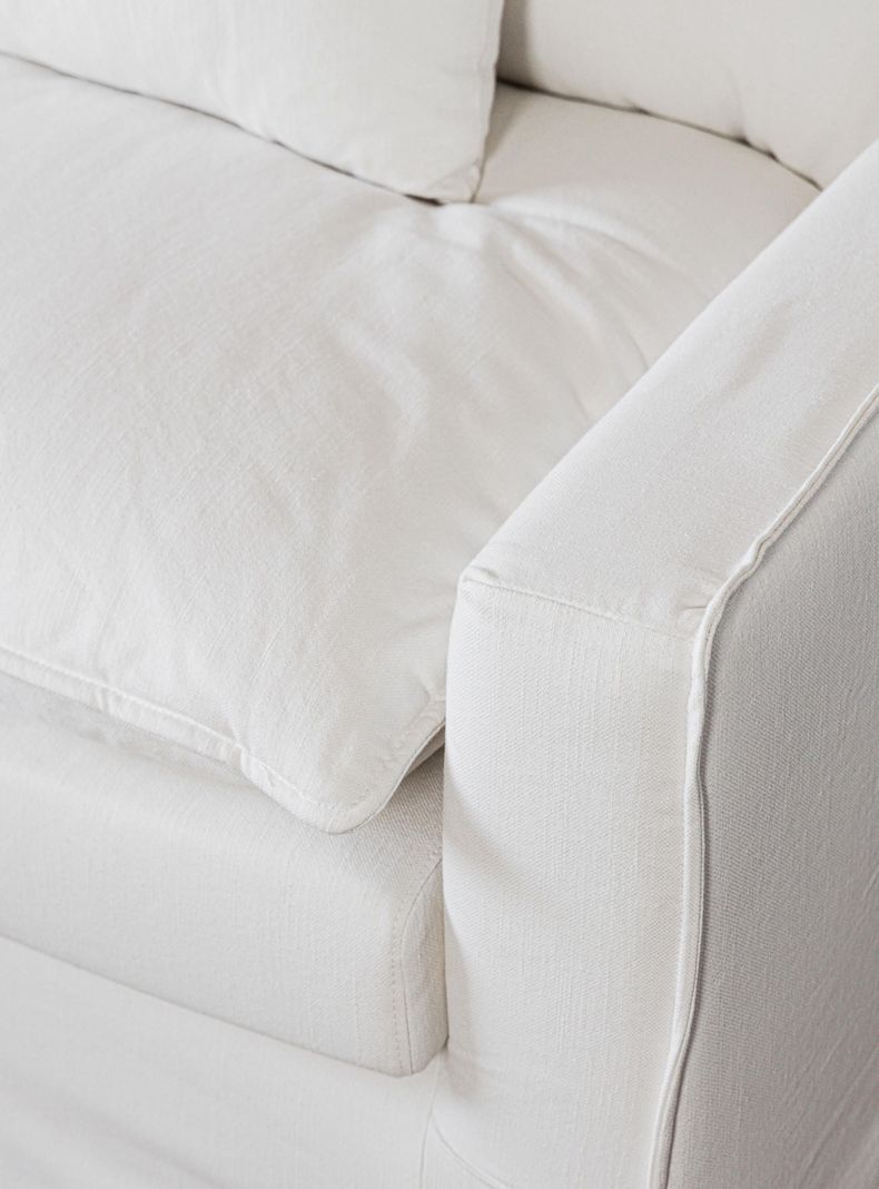 Sofa seccional Angostura Lino Blanco V-3