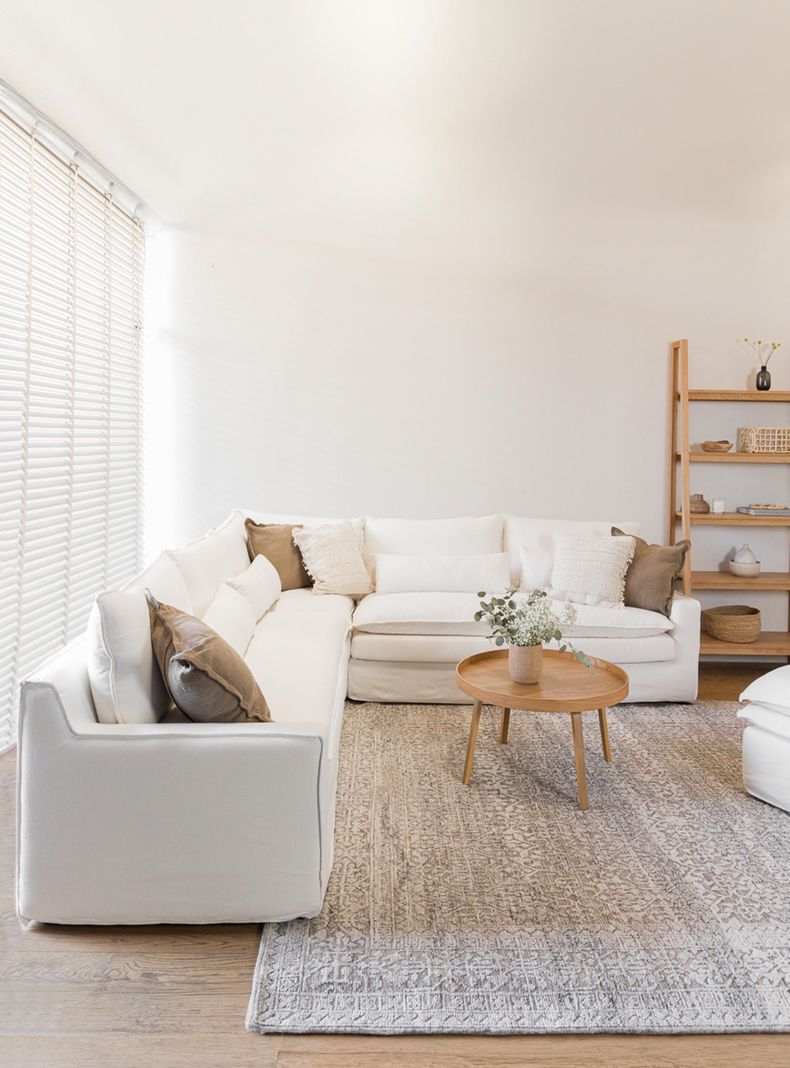 Sofa seccional Angostura Lino Blanco V-0