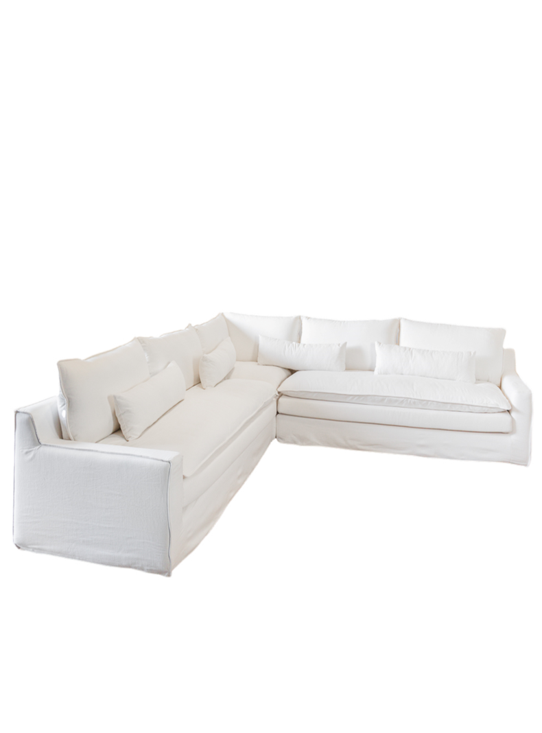 Sofa seccional Angostura Lino Blanco V-5