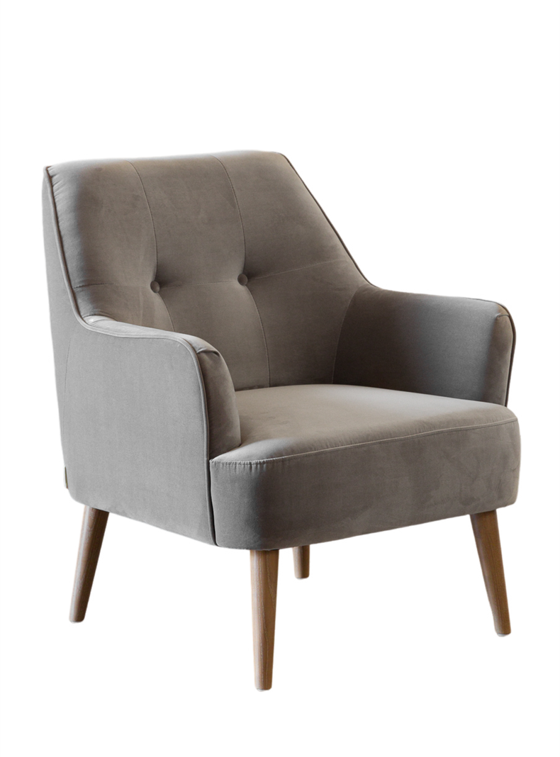 Poltrona Alfaro Velvet Gris-5