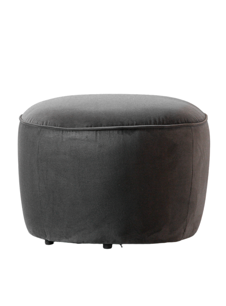Pouf Lazario Velvet Gris Oscuro-3