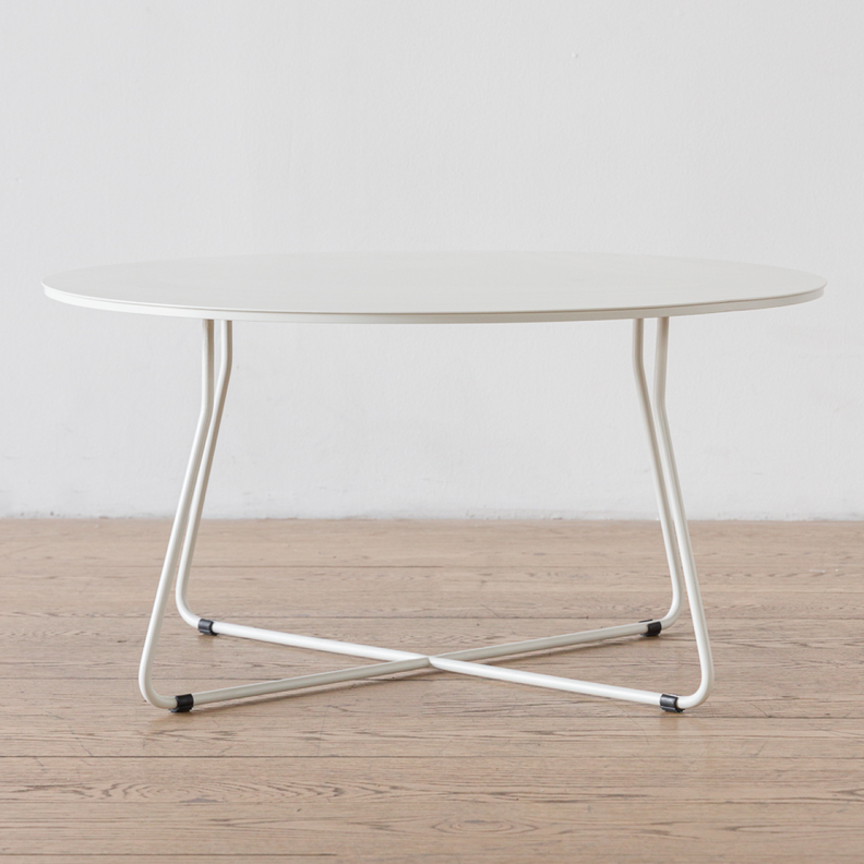 Mesa De Centro Marchena Circular Metal Blanca V-3