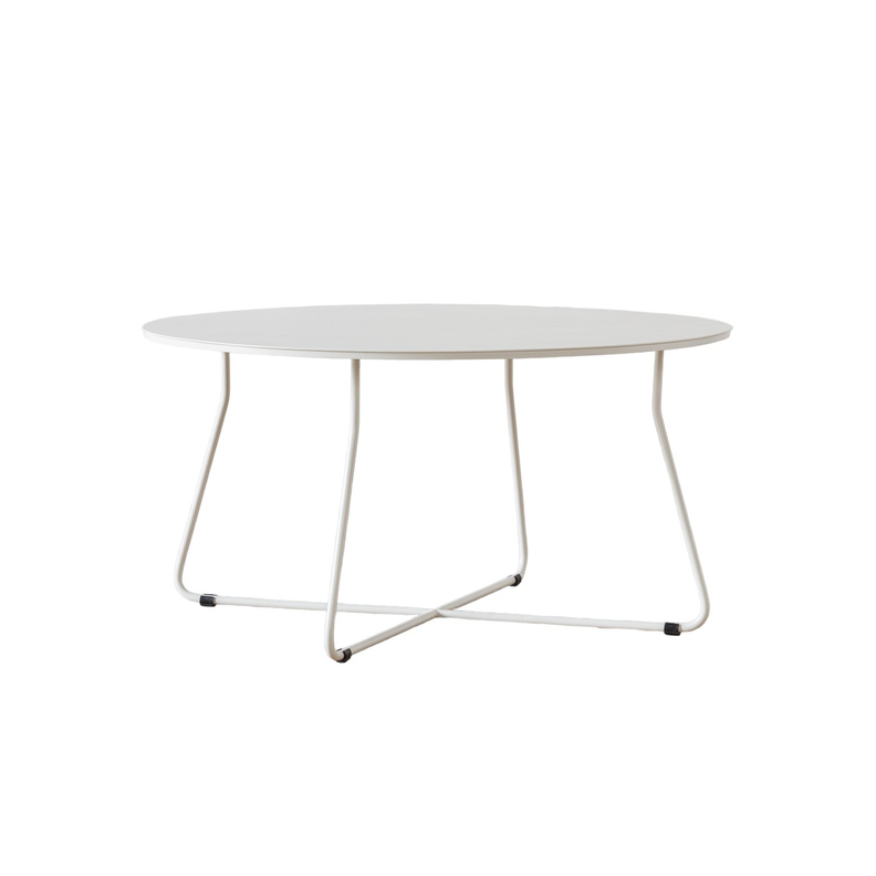 Mesa De Centro Marchena Circular Metal Blanca V-4