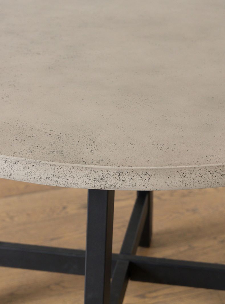 Mesa De Comedor Dublin Cemento Redonda 120-2