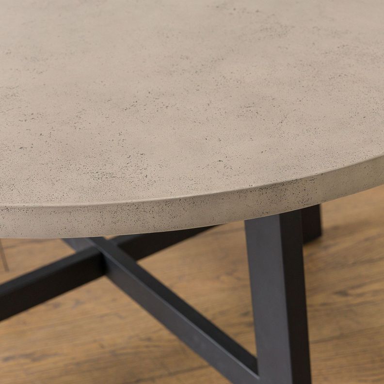 Mesa De Comedor Dublin Cemento Redonda 140-1