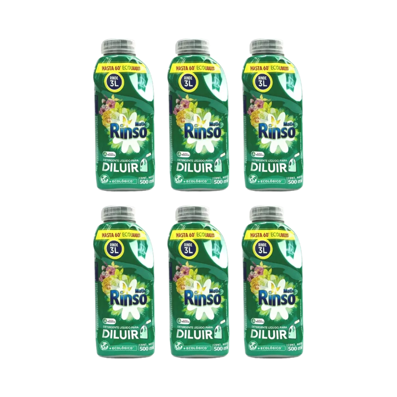 Detergente Líquido Rinso 6 Unidades De 500ml-0