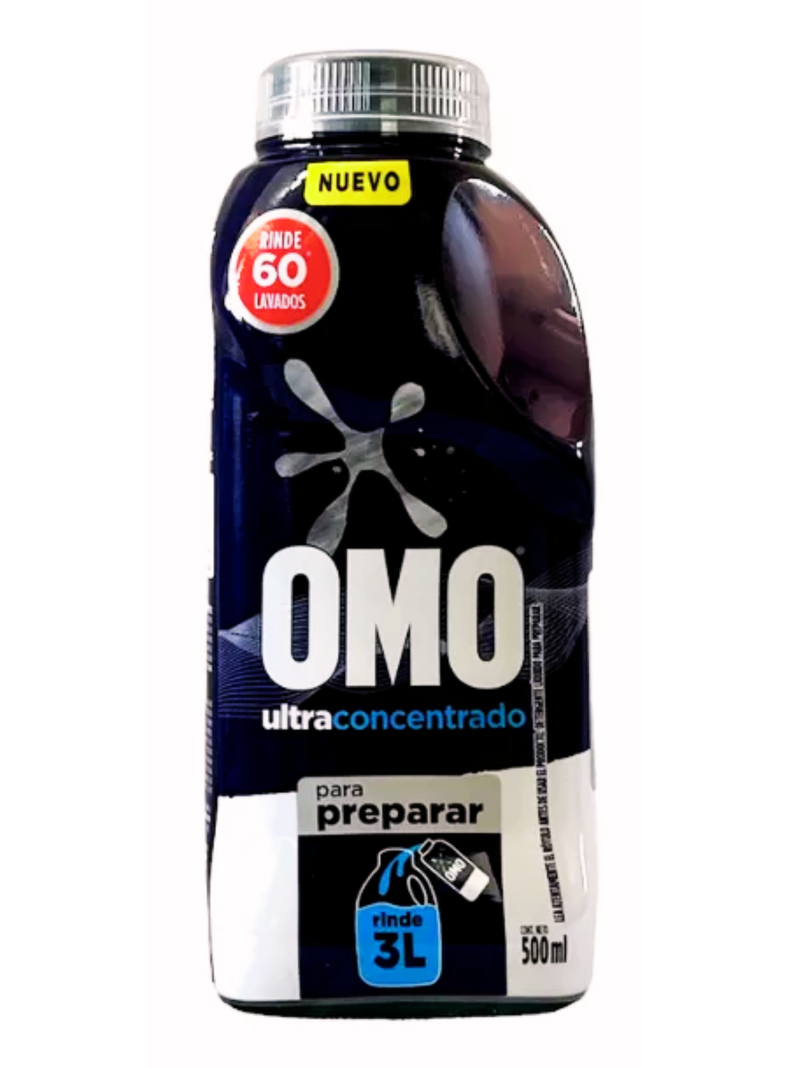 Detergente Omo Ultraconcentrado Rinde 60 Lavados Pack 6-1