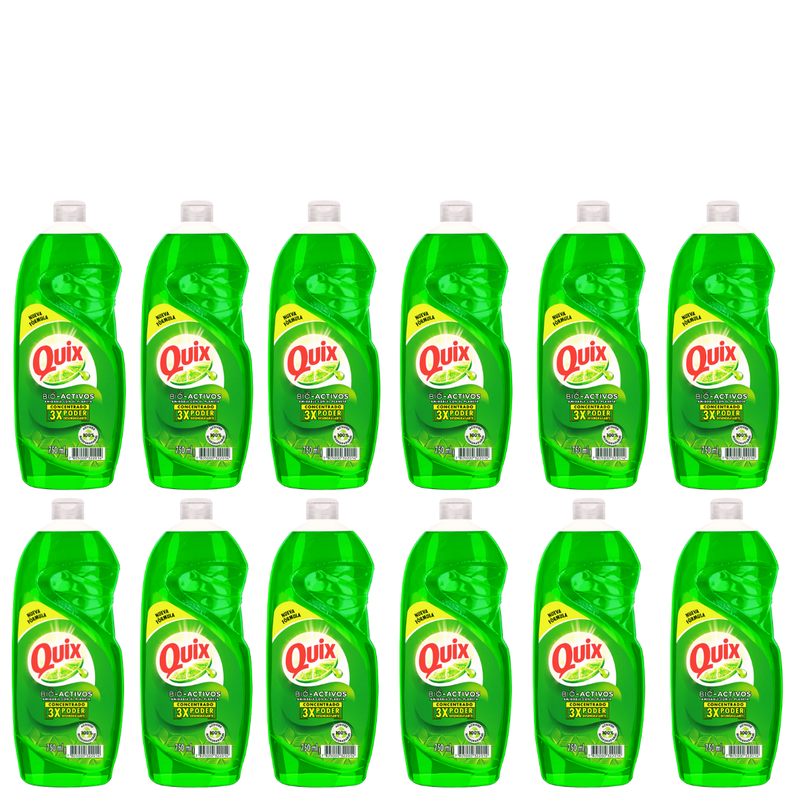 Pack 12 Lavaloza Quix Biodegradable Aroma Limón 750ml-0