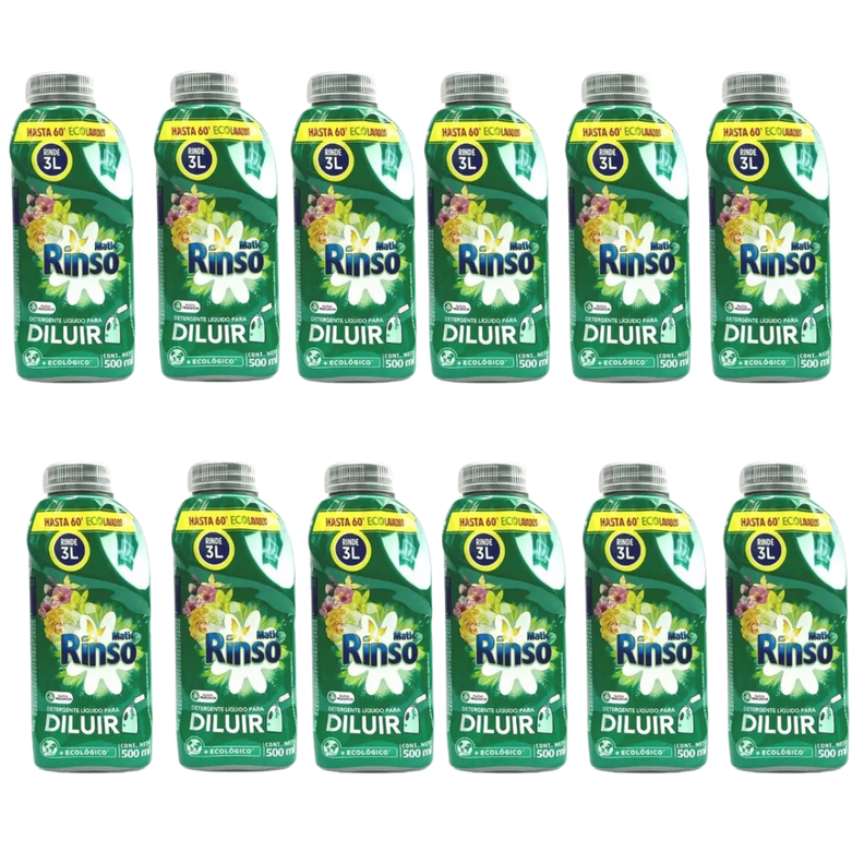 Detergente Líquido Rinso 12 Unidades De 500ml-0