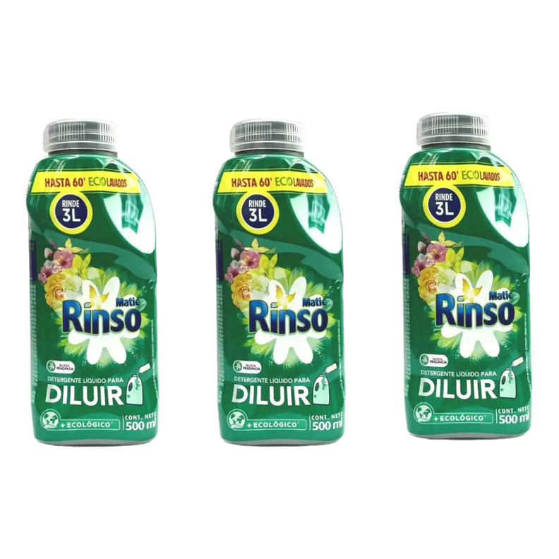Detergente Líquido Rinso 3 Unidades De 500ml-0