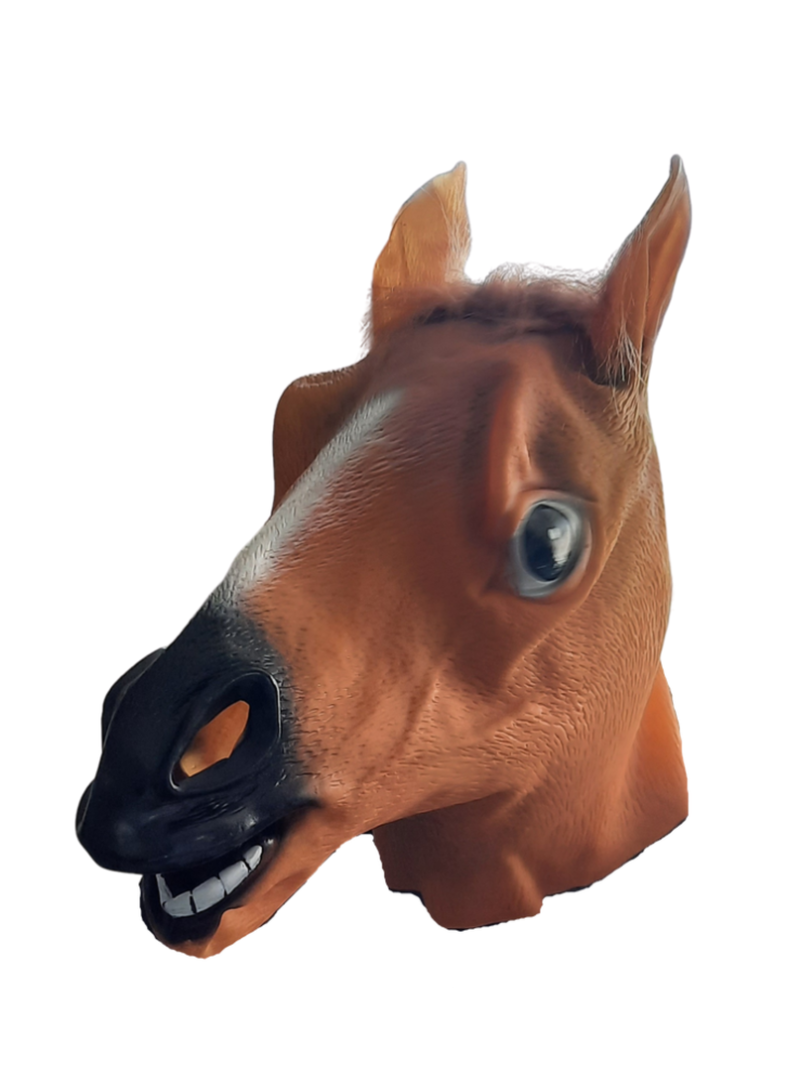 Máscara de caballo de látex-0