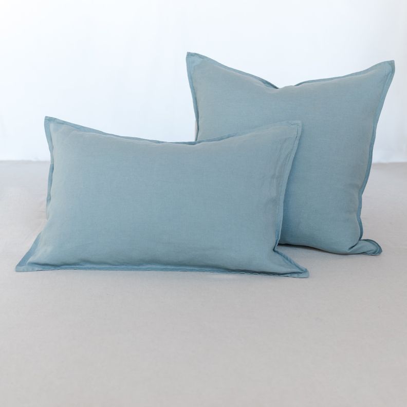 Funda Cojín Lino Lyra - Bluestone / 40x60-1
