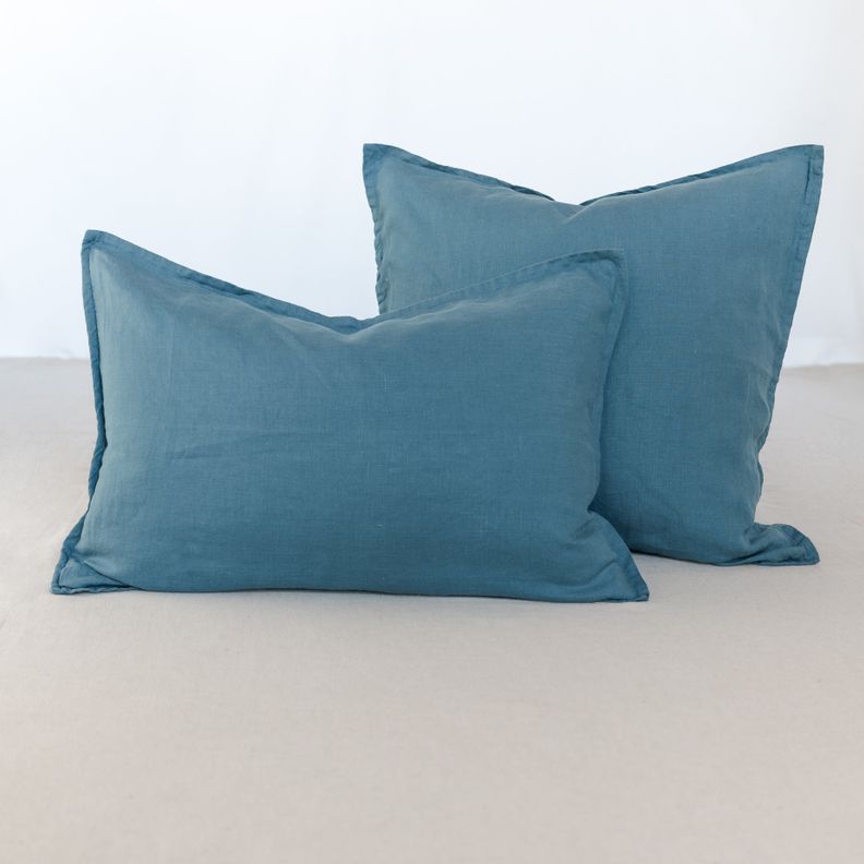 Funda Cojín Lino Lyra - Ocean / 55x55-1